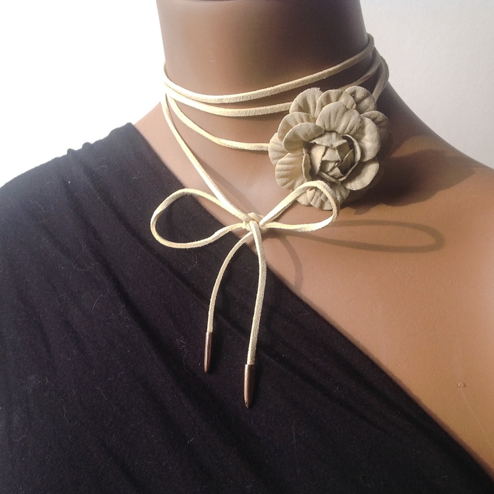 Country Blossom Suede Choker by Dragon Life